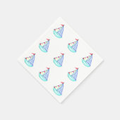 Waterverf zeilboot servetten (Hoek)