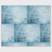 Waterverf zeilschip cadeaupapier (Vlak)