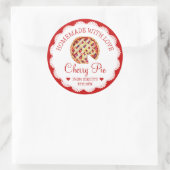 Waterverf Zelfgemaakt Cherry Pie Label (Tas)