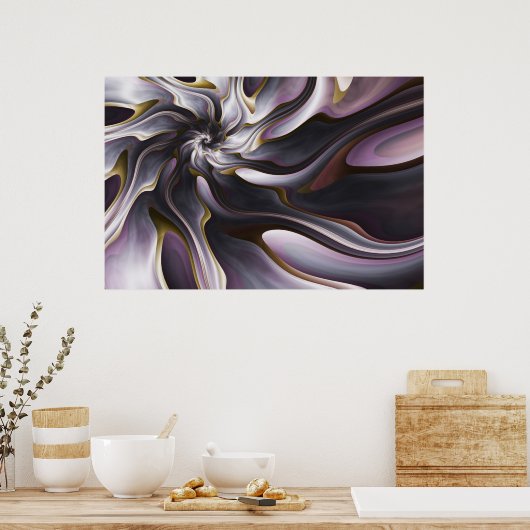 Waterverf Zijde Poster (Keuken)