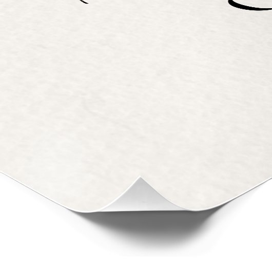 Waterverf Zijn Hers Handtekening Drink Trouwteken Perfect Poster (Hoek)