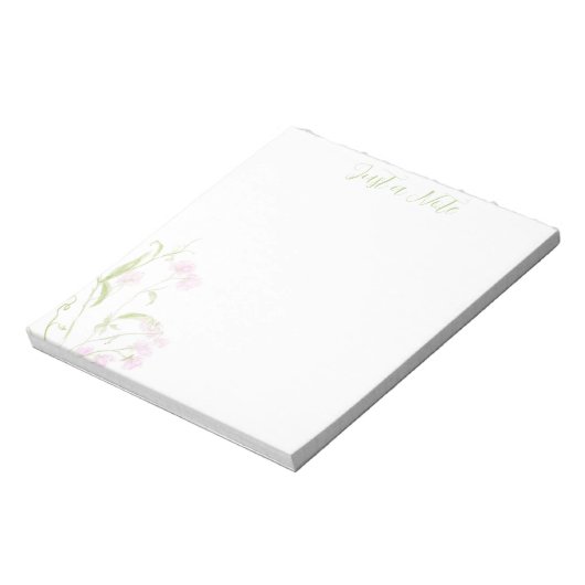 Waterverf zoete erwt notitieblok (Gedraaid)