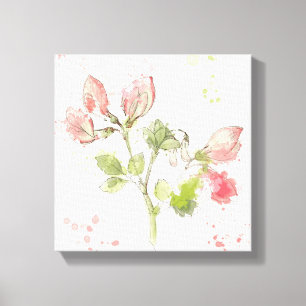 Waterverf zoete peul canvas afdruk