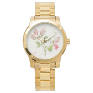 Waterverf zoete peul horloge
