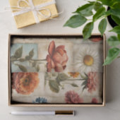 Waterverf Zomer Bloemen Collage Tissuepapier (Geschenk)