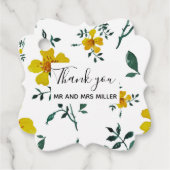 Waterverf zomer bloementuin bruiloft dank u bedankjes labels (Voorkant)