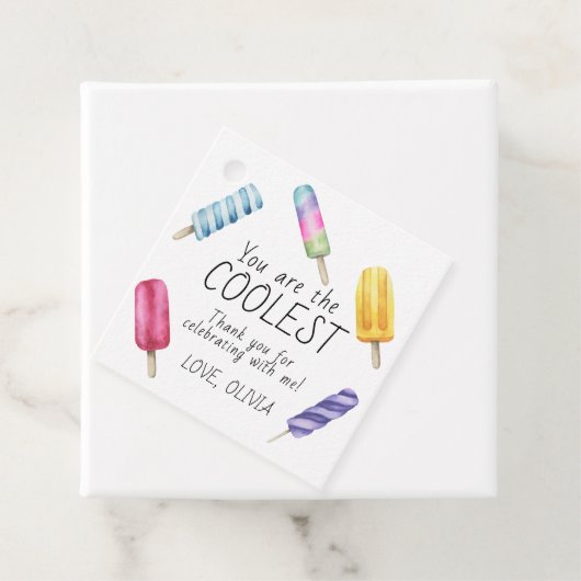 Waterverf Zomer Popsicle Verjaardag bedankt Bedankjes Labels (In situ)