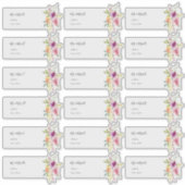 Waterverf Zomer Rozen Gastadres Sticker (Voorkant)