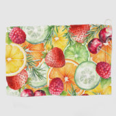 Waterverf Zomerfruit Golfhanddoek (Horizontaal)