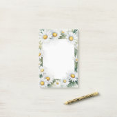 Waterverf zomermadeliefjes post-it® notes (Op bureau)