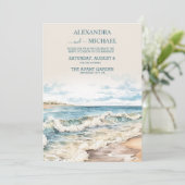 Waterverf zomervakantie kaart (Staand voorkant)