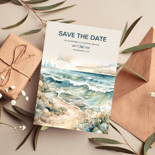 Waterverf zomervakantie save the date