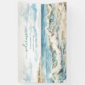 Waterverf zomervakantie spandoek (Verticaal)