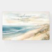 Waterverf zomervakantie spandoek (Horizontaal)