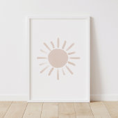 Waterverf Zon Boho Kinderkamer Decor Poster