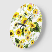 Waterverf Zonnebloem 7 Grote Klok (Hoek)