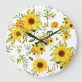 Waterverf Zonnebloem 8 Grote Klok (Voorkant)