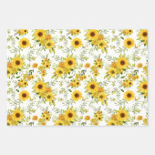 Waterverf Zonnebloem 8 Inpakpapier Vel (Voorkant 3)