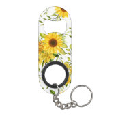 Waterverf Zonnebloem 8 Mini Flessenopener (Achterkant)