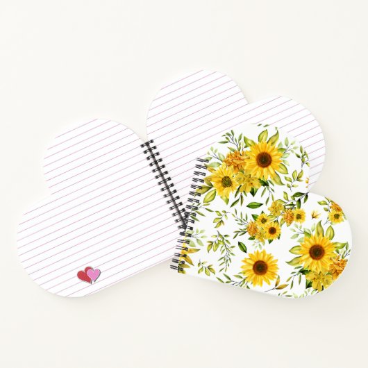 Waterverf Zonnebloem 8 Notitieboek (Binnen)