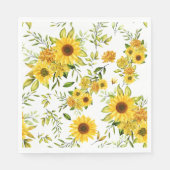 Waterverf Zonnebloem 8 Servet (Voorkant)