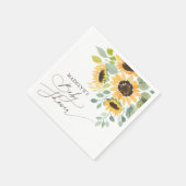 Waterverf Zonnebloem Baby shower Servet (Hoek)