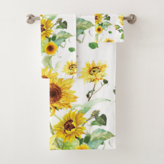 Waterverf Zonnebloem Bad Handdoek