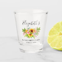 Waterverf Zonnebloem Bloemen Bachelorette Party