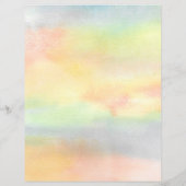 Waterverf Zonnebloem briefpapier Papier (Achterkant)