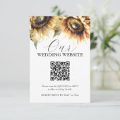 Waterverf Zonnebloem Bruiloft Behuizing Kaarten (Staand voorkant)