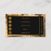 Waterverf Zonnebloem Elegant Collectie Visitekaartje (Achterkant)