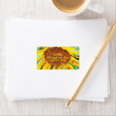 Waterverf Zonnebloem Etiket (Insitu)