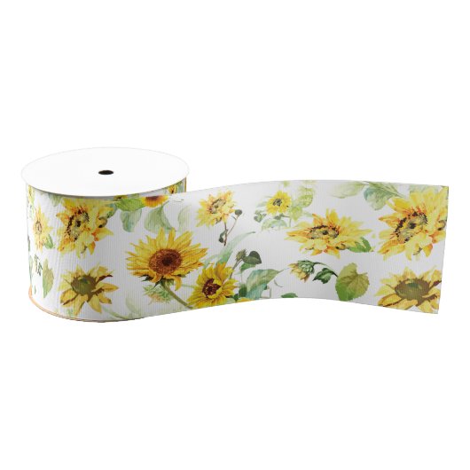 Waterverf Zonnebloem Grosgrain Lint (Spoel)