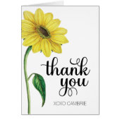 Waterverf Zonnebloem Hartelijk dank (Voorkant)