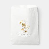 Waterverf Zonnebloem Hartelijk dank Bedankzakje (Voorkant)