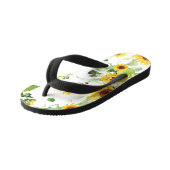 Waterverf Zonnebloem Kinder Teenslippers (Schuin)