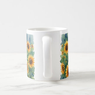 Waterverf Zonnebloem Koffie / Theekop Koffiemok