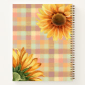 Waterverf Zonnebloem Land Pset Monogram Notitieboek (Achterkant)