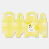 Waterverf zonnebloem met vlinders 1e verjaardag bedankdoosjes (Ongevouwen)