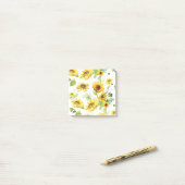 Waterverf Zonnebloem Post-it® Notes (Op bureau)