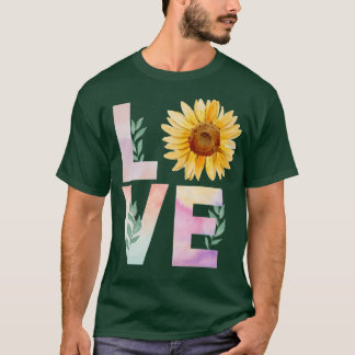 Waterverf - Zonnebloem - premie T-shirt