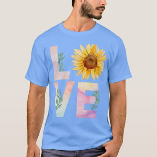 Waterverf - Zonnebloem - Premium T-Shirt