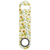 Waterverf Zonnebloem Speed Flessenopener (Voorkant)