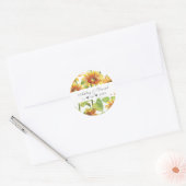 Waterverf Zonnebloem Weddenschap Hartelijk dank Ronde Sticker (Envelop)