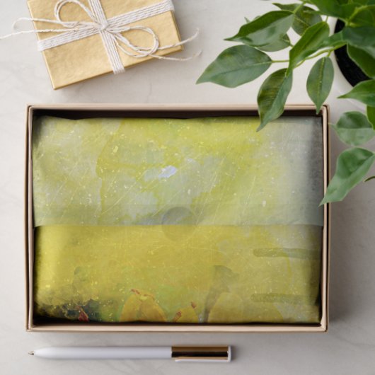 Waterverf - Zonnebloem - Weefpapier Tissuepapier (Geschenk)