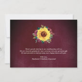 Waterverf Zonnebloemen Bloemen Bloemengrens Bruilo Bedankkaart (Achterkant)