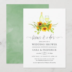 Waterverf Zonnebloemen Breien voor de I.S. Kaart