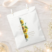 Waterverf Zonnebloemen bruiloft Bedankzakje (Geknipt)