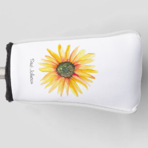 Waterverf zonnebloemen dames golfheadcover