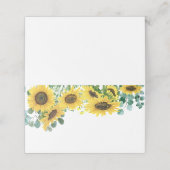 Waterverf Zonnebloemen en Eucalyptus Wedding (Buitenkant ongevouwen)